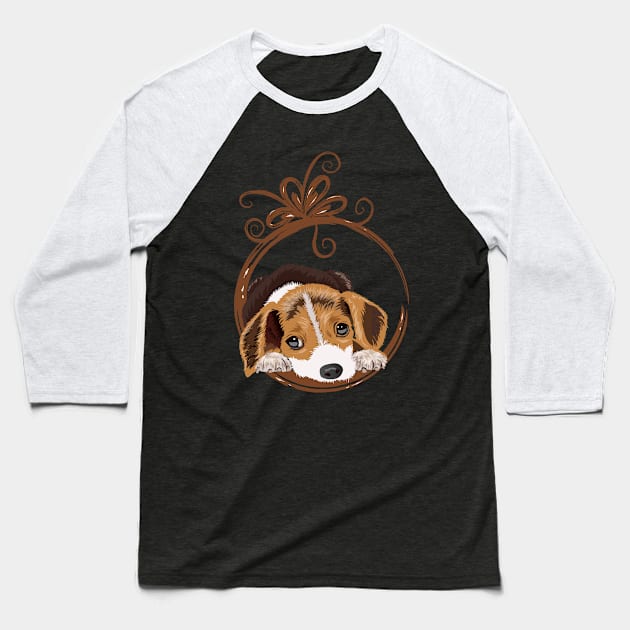 Puppy's Gift Baseball T-Shirt by Ryou